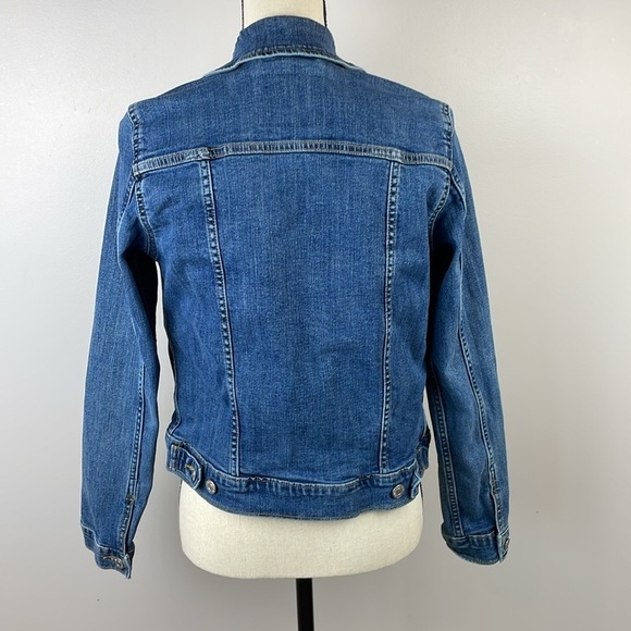 Levi Womens Denim Jean Jacket SZ Small Button Down Stretch - Picture 7 of 12